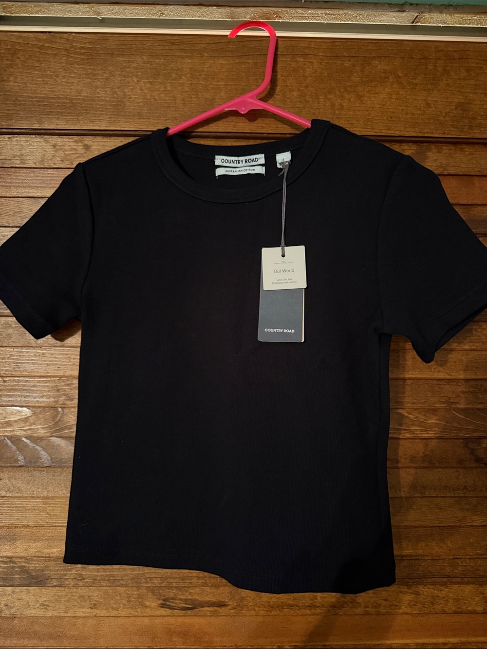 Country Road Black Short Sleeve Crew Tee